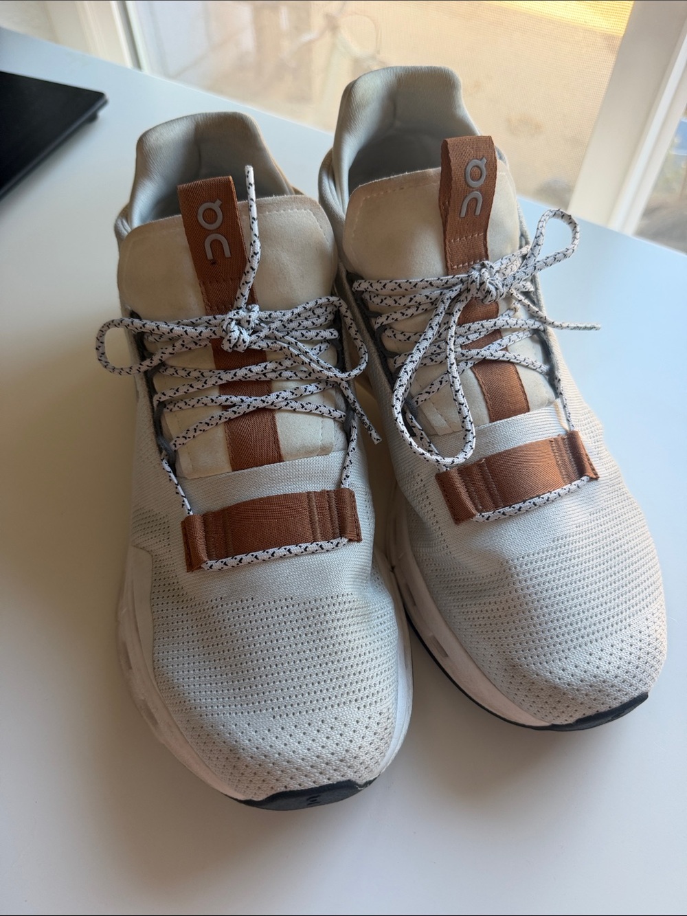On Running Men’s Sneakers in Cream with Tan Accents - 9.5M 11W
